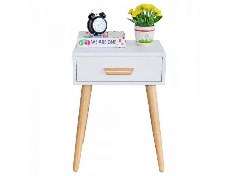 Noćni stočić Deva Bela (WYJ-085 WHITE)