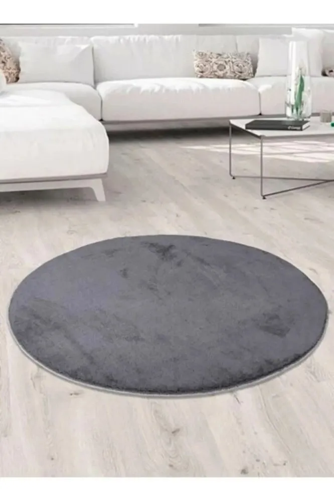 Okrugli tepih Oval Plush Dark Grey 100 cm (202BLY1365)
