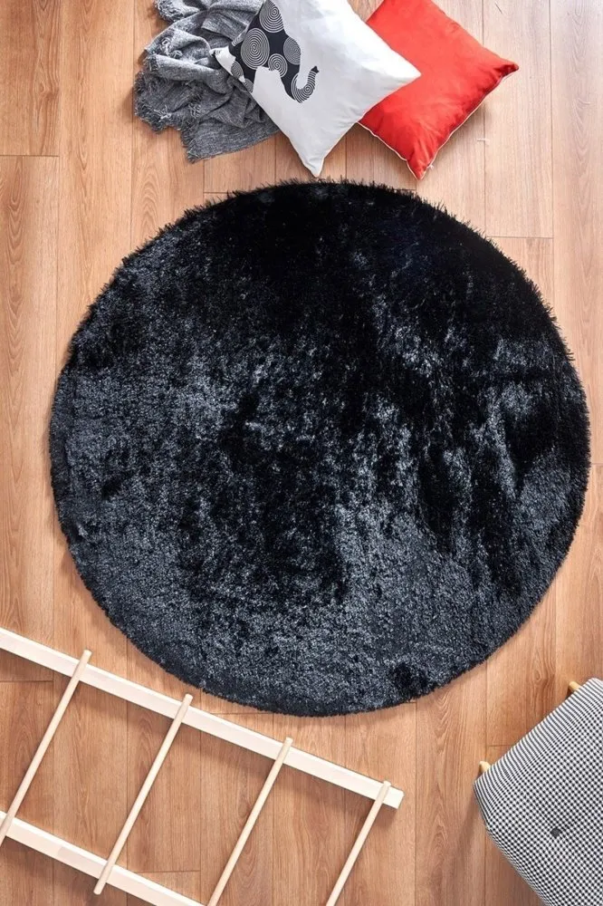 Okrugli tepih Tavsan Black 120 x 120 (551CST1312)