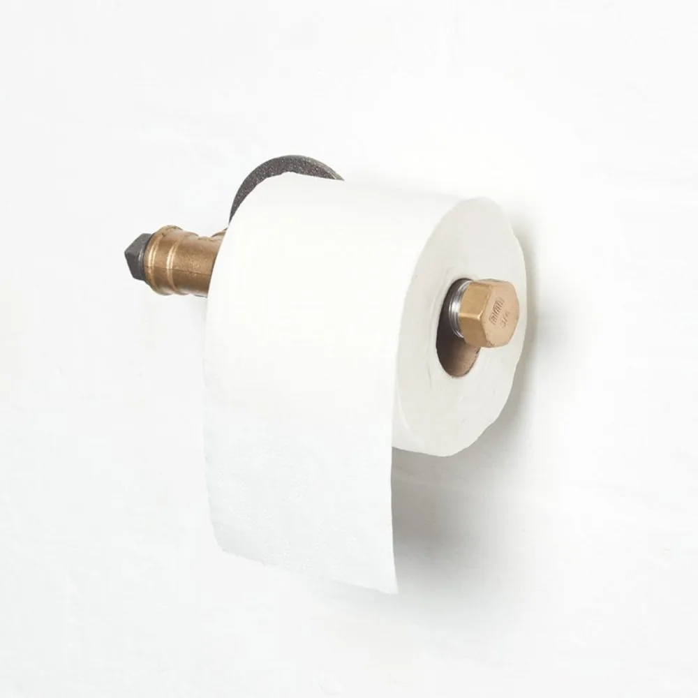 Pipe Hook čiviluk u crno - zlatnoj boji Boruraf171
