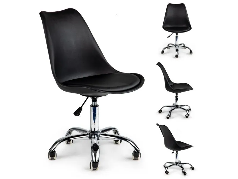 Pisa set 4 kancelarijske stolice Black