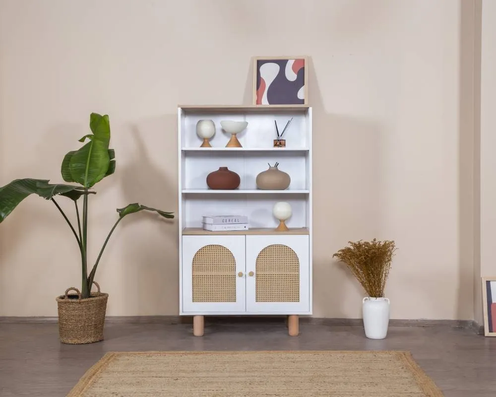 Polica za knjige Bohem White Oak