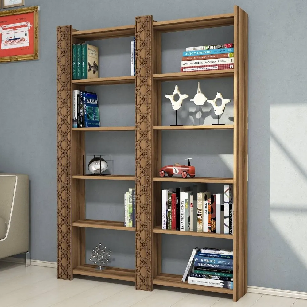 Polica za knjige City 2 Walnut Walnut