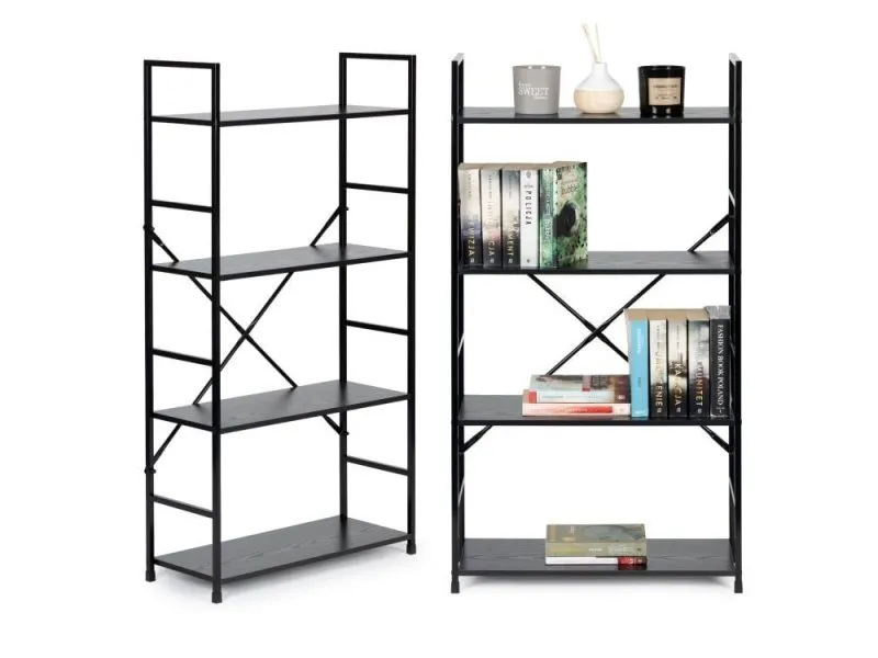 Polica za knjige Loft 4 Black (CWJ6024112LG-B)