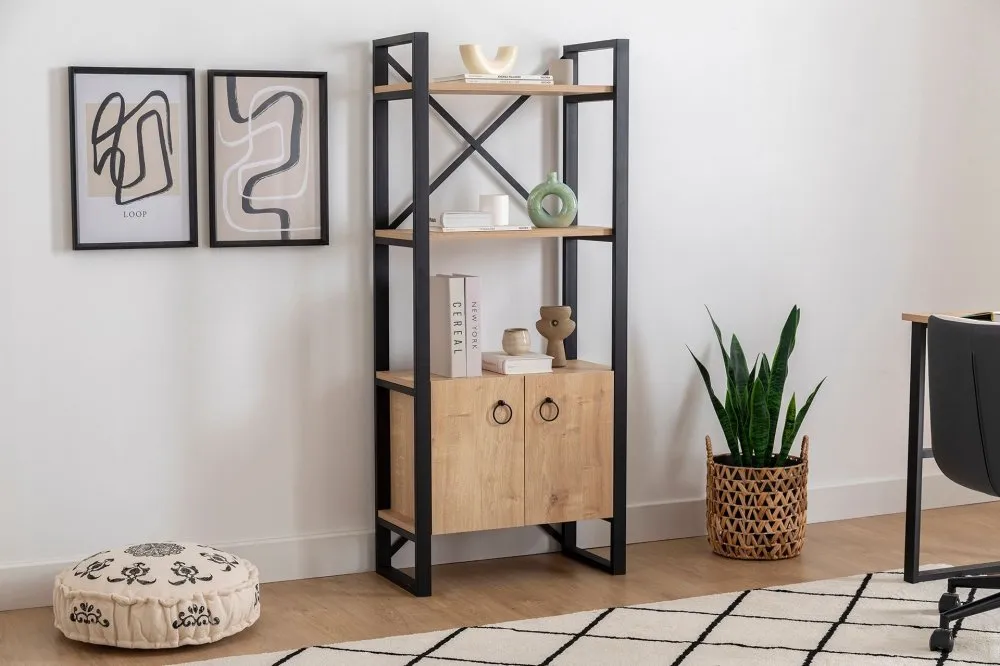 Polica za knjige Milano Sapphire Black