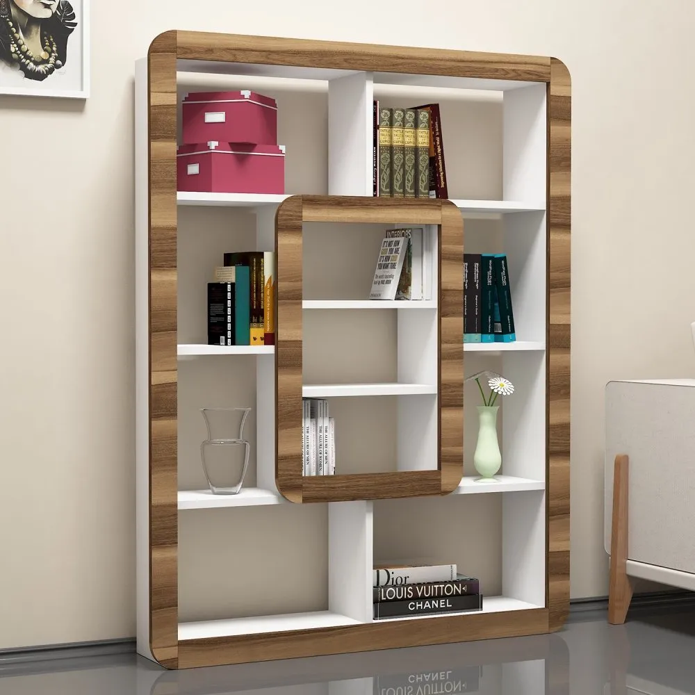 Polica za knjige Orkide White Walnut