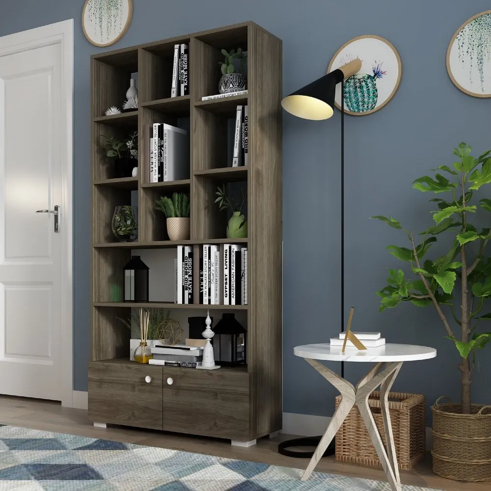 Polica za knjige Penguen Walnut
