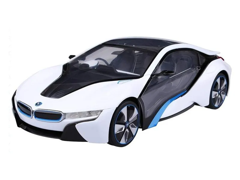RC automobil BMW i8 1:14-sa svetlom (beli, sivi)