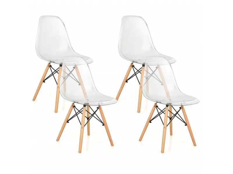 Rimini set 4 stolice Transparent