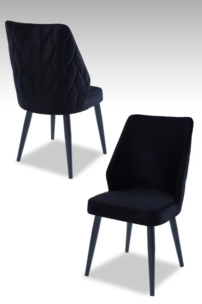 Set 2 stolice Pufi Black