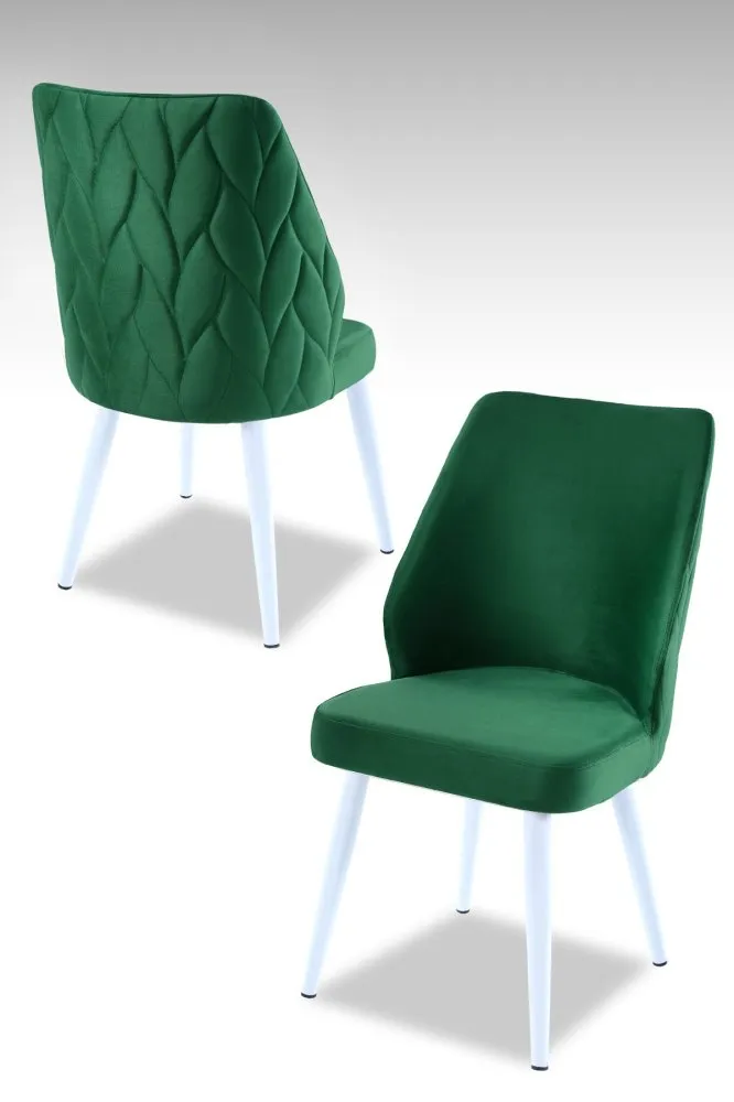 Set 2 stolice Pufi Green White