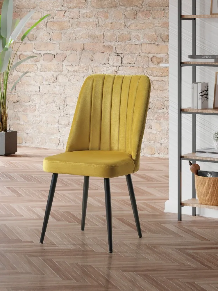 Set 2 stolice Vega Yellow Black