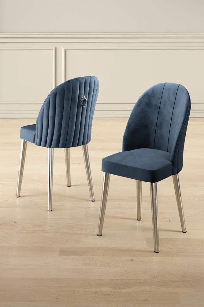 Set 6 stolica Mara Anthracite Chrome
