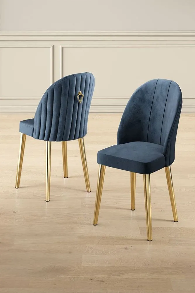 Set 6 stolica Mara Anthracite Gold