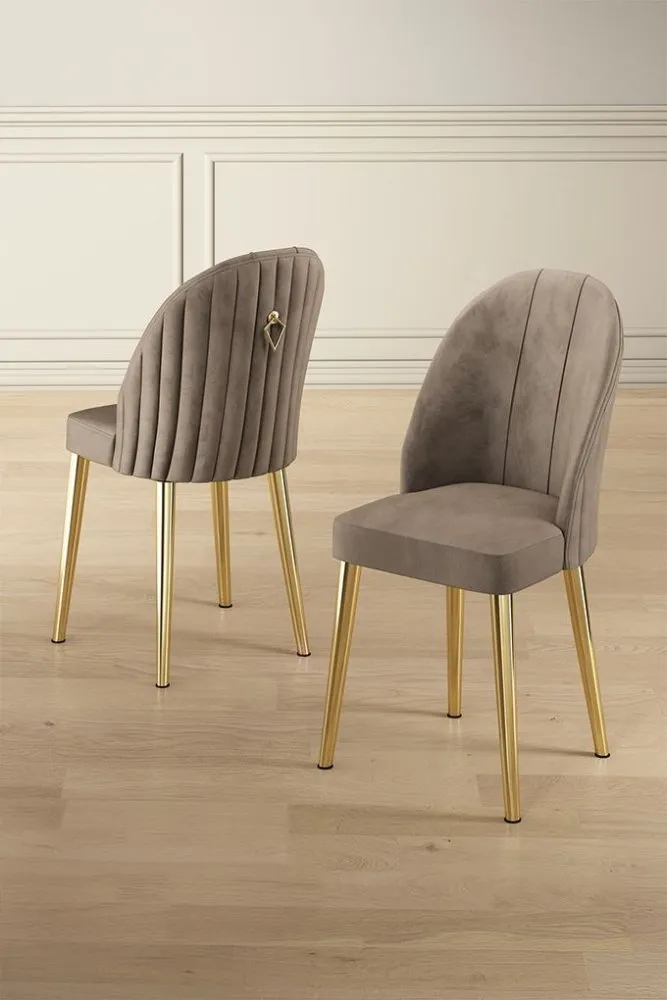 Set 6 stolica Mara Cappuccino Gold