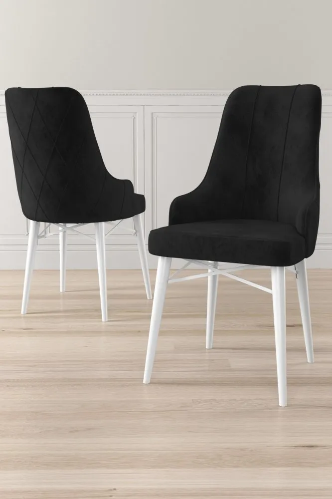 Set 6 stolica Neta Black White