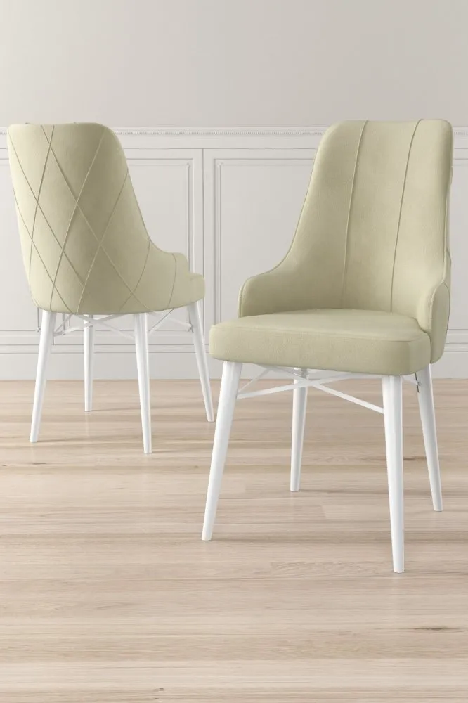 Set 6 stolica Neta Cream White