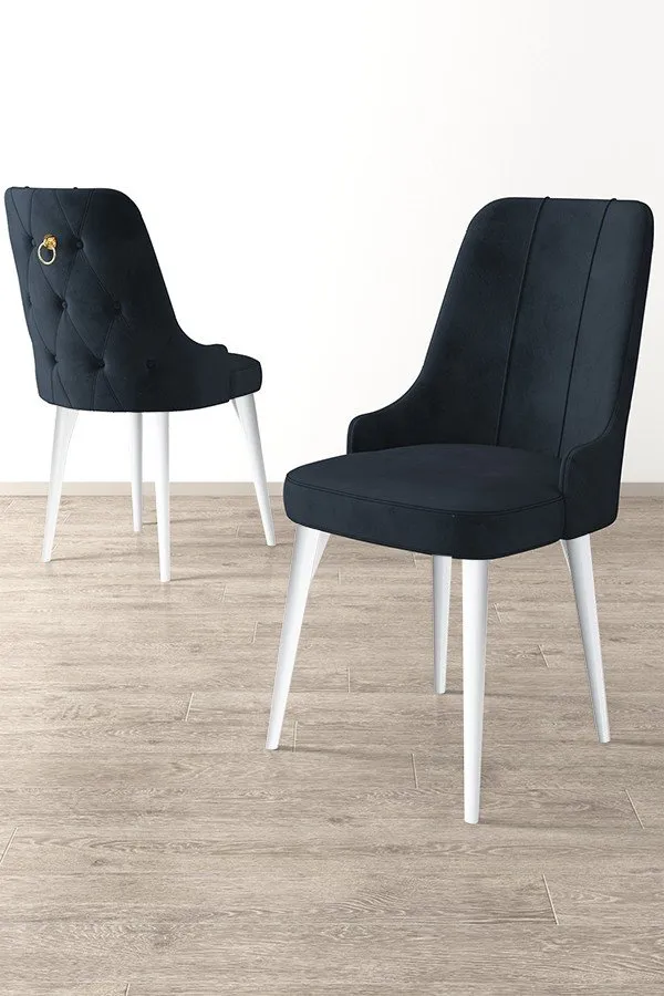 Set 6 stolica Newa Anthracite White
