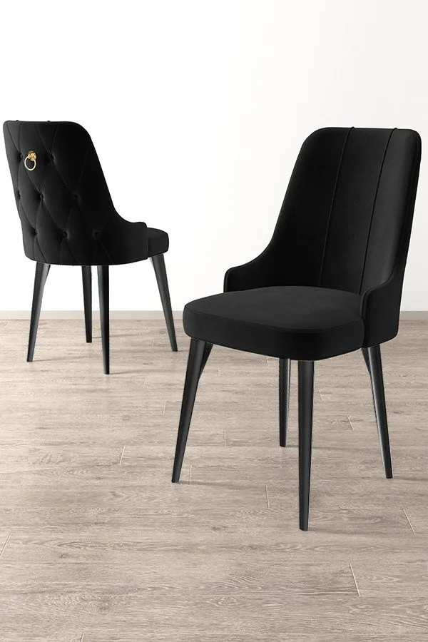 Set 6 stolica Newa Black