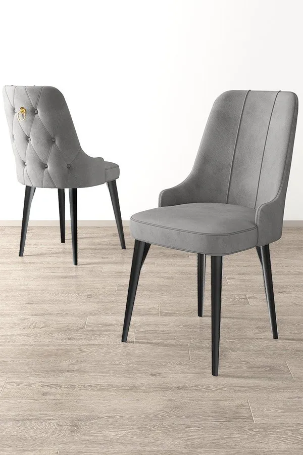 Set 6 stolica Newa Grey Black