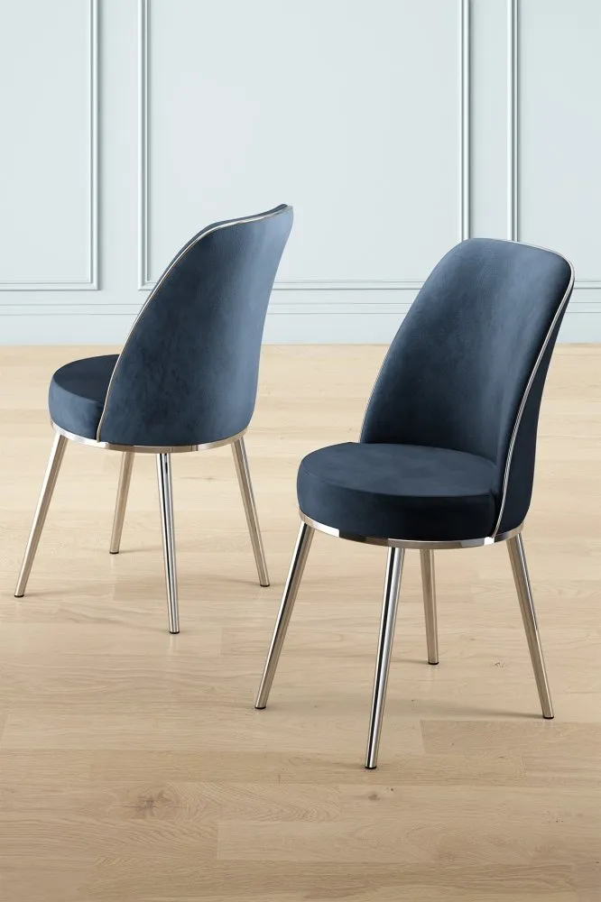 Set 6 stolica Pefa Anthracite Chrome