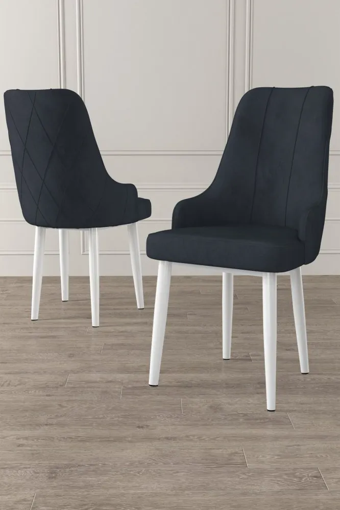 Set 6 stolica Trex Anthracite White