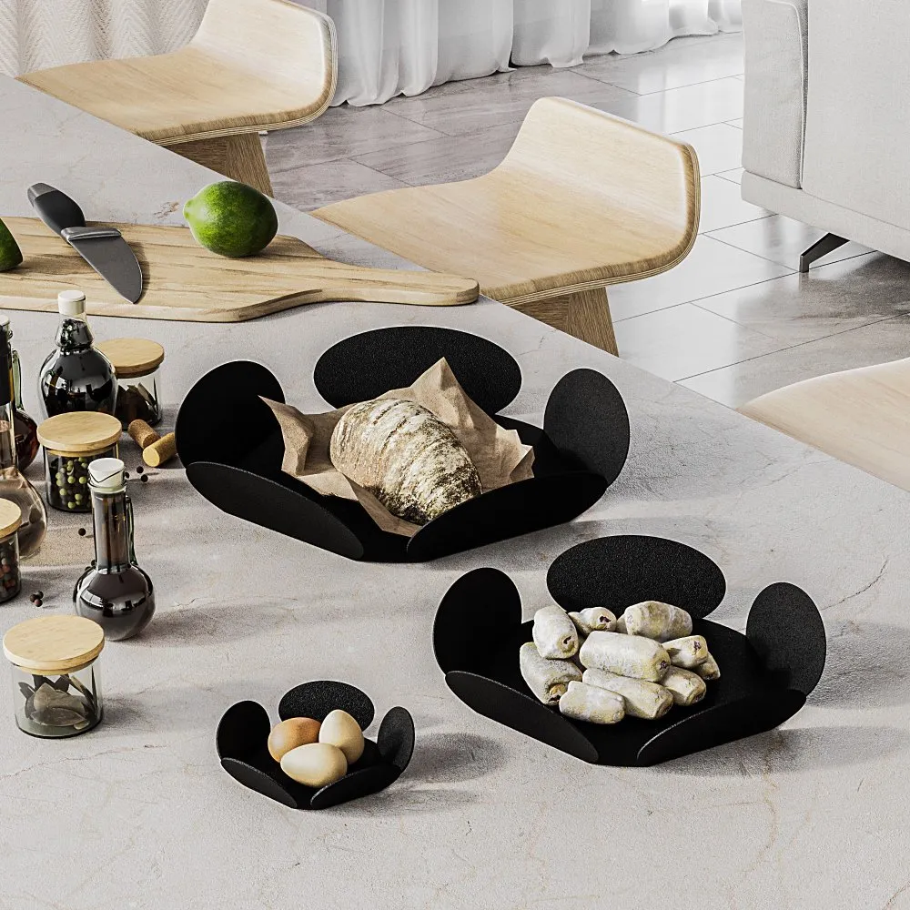 Set ukrasnih metalnih dodataka (3 komada) Rodos Black