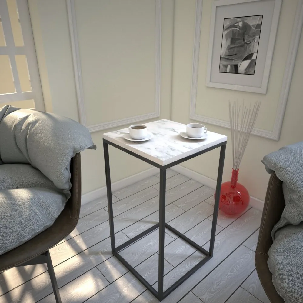 Side Table Pure Marmo crno - beli
