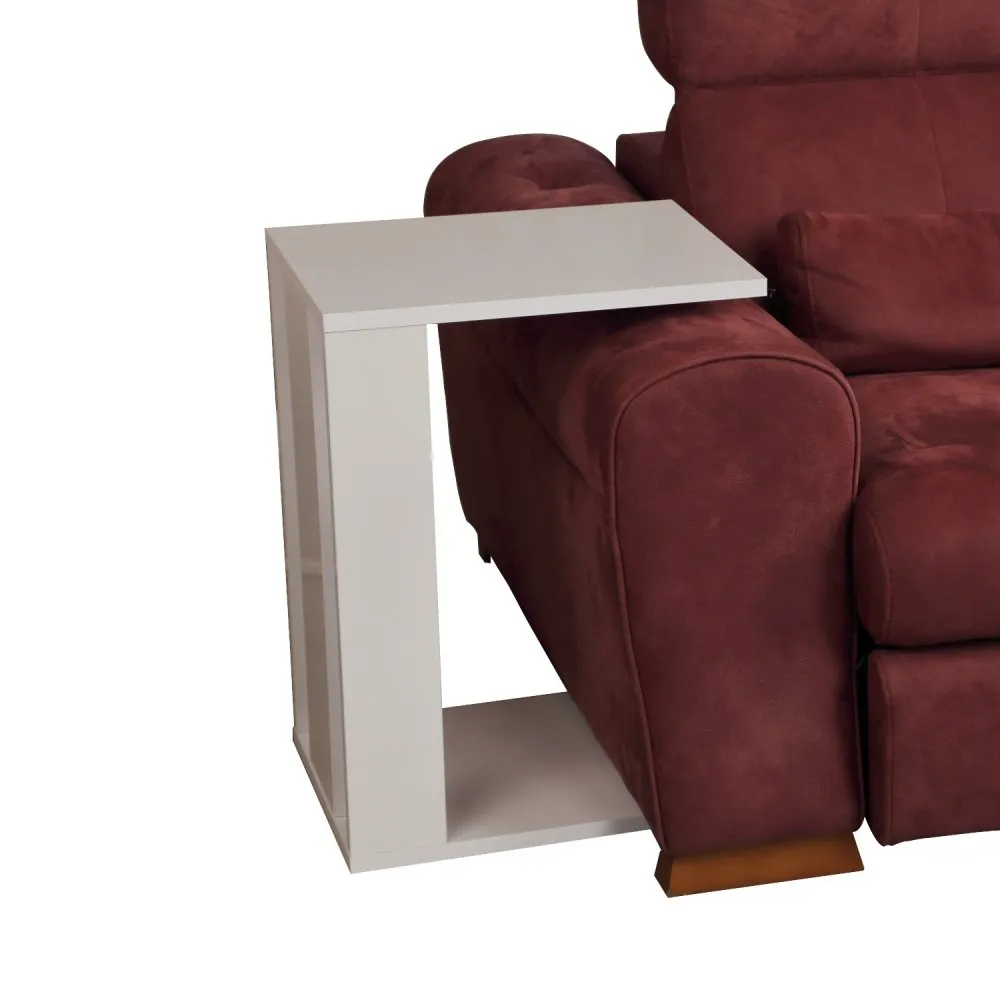 Side Table Single Shiny White