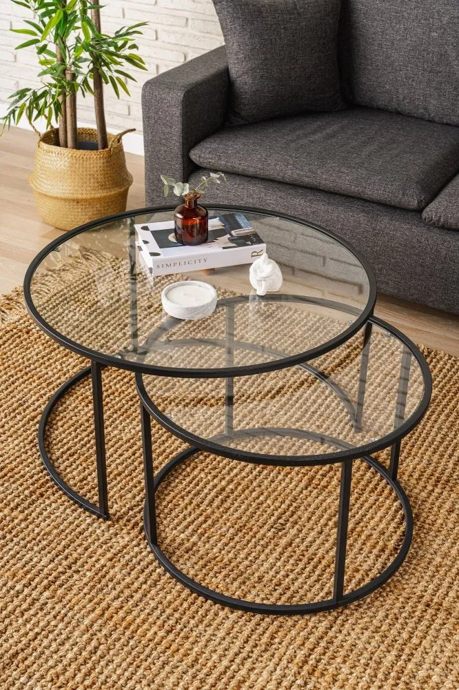 Sto za dnevnu sobu Belarus 80 Black Transparent