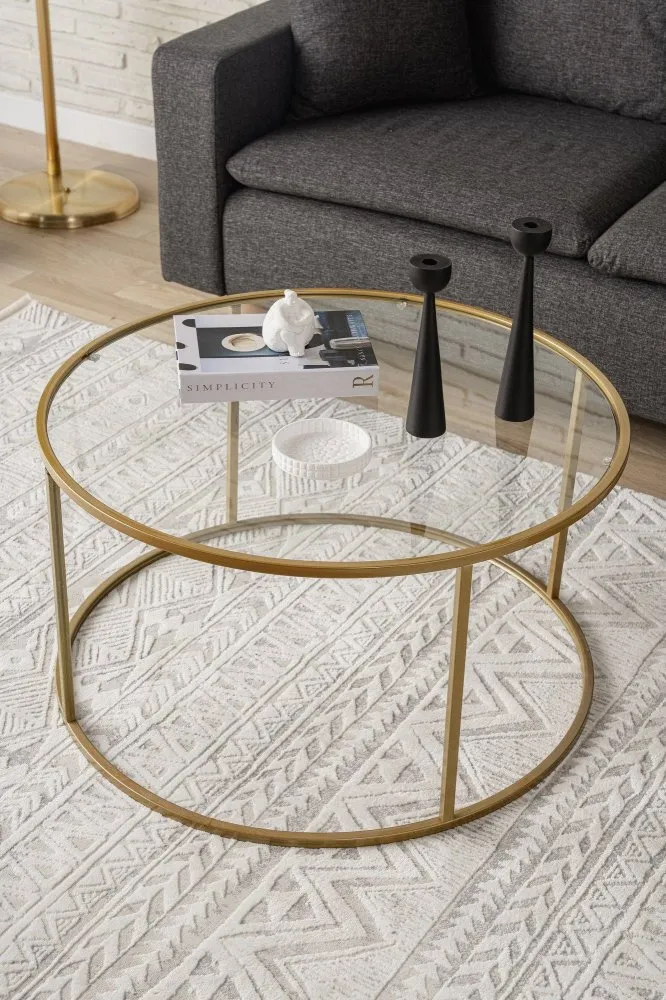 Sto za dnevnu sobu Berlin 80 Gold Transparent