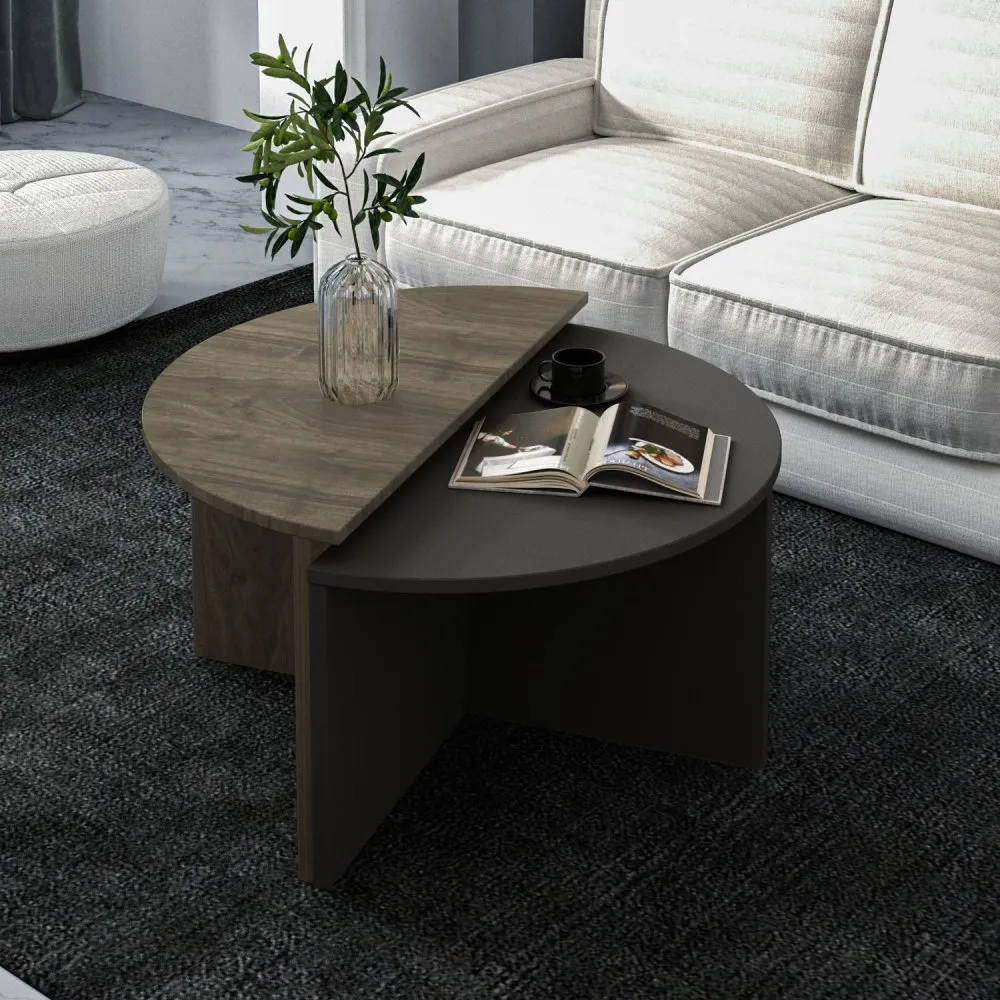 Sto za dnevnu sobu Dolunay Walnut Anthracite