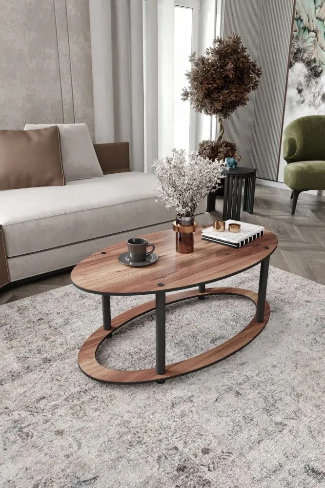 Sto za dnevnu sobu Hole Ellipse Walnut