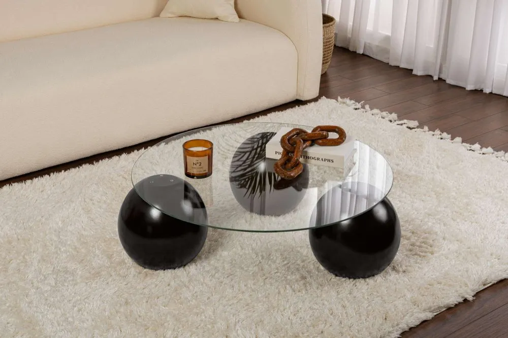 Sto za dnevnu sobu Miro Black Transparent