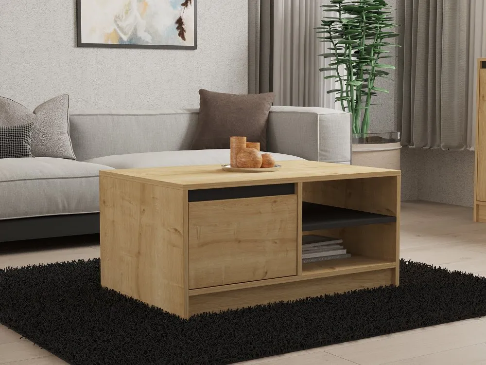 Sto za dnevnu sobu Sirek Sapphire Oak Anthracite