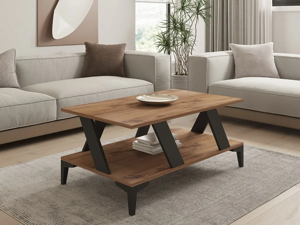 Sto za dnevnu sobu Tabla Anthracite Atlantic Pine