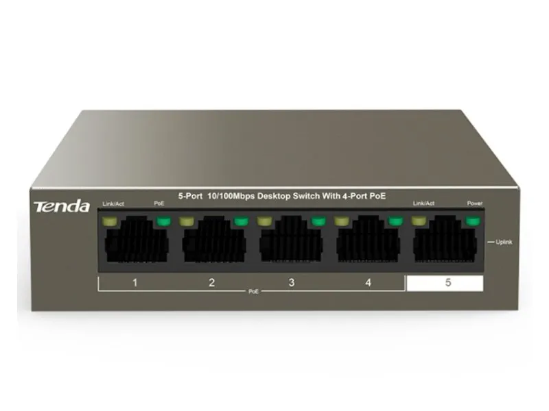 TEF1105P-4-63W 5-Port 10/100Mbps Desktop Switch with 4-Port PoE
