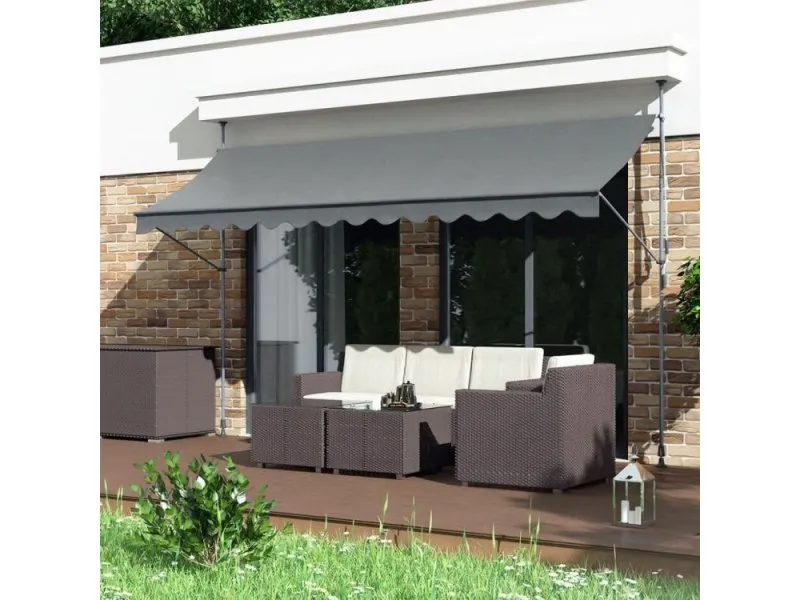 Tenda za terasu i balkon sa podešavanjem visine 2x1.2m Gray