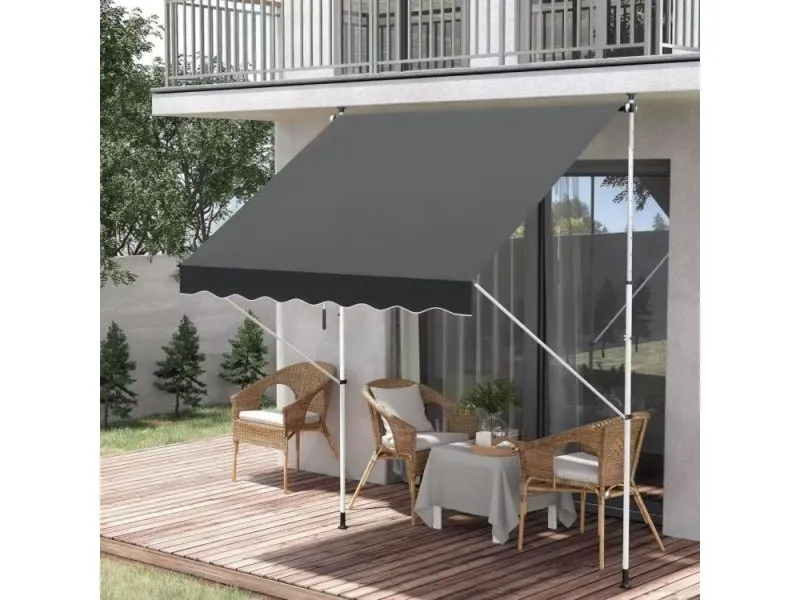 Tenda za terasu i balkon sa podešavanjem visine 3x1.2m Gray