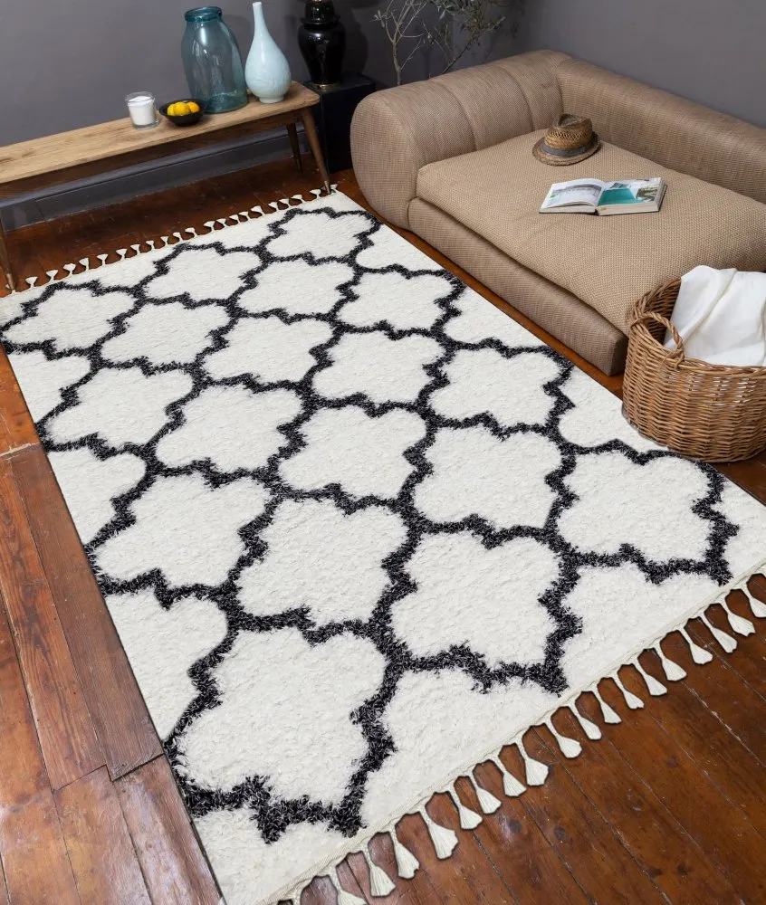 Tepih (200x290) 1573C White Anthracite