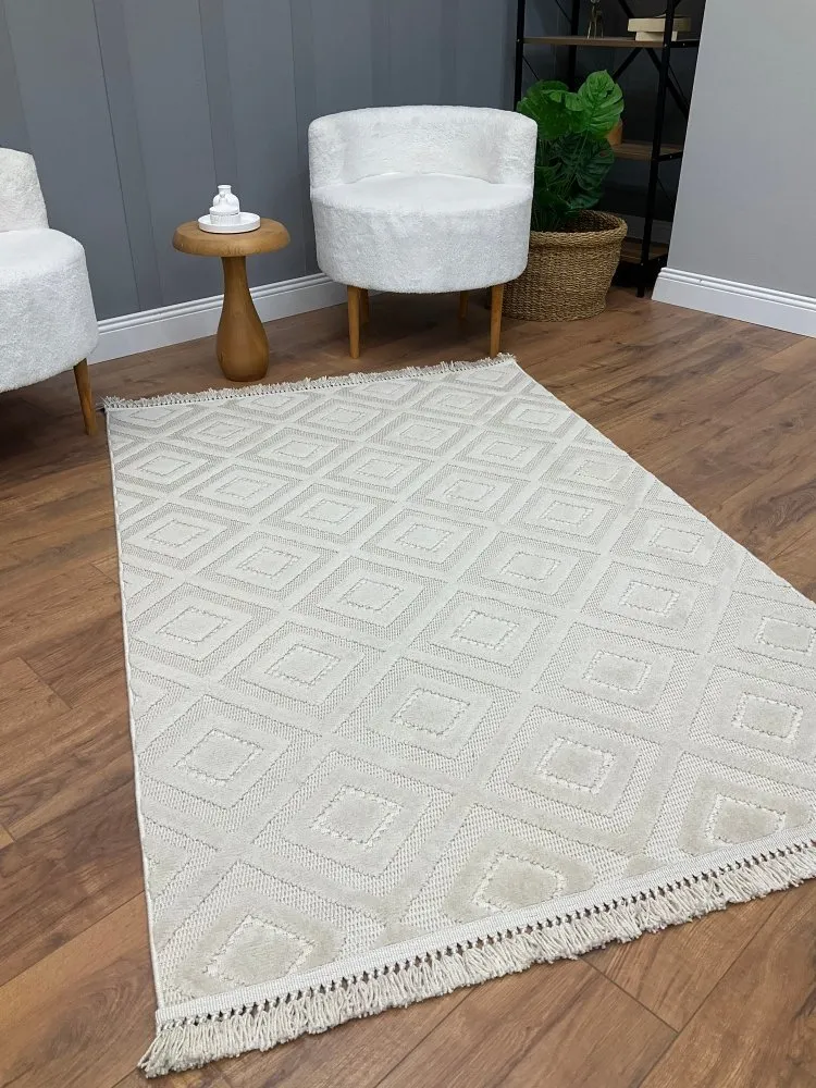 Tepih u bež boji Dizayn Baklava 100 x 300 (514SRZ1839)