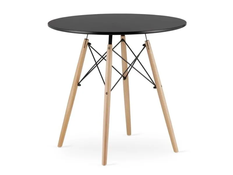 Torino okrugli sto 80 cm Black