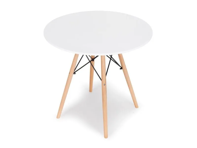 Torino okrugli sto 80 cm White