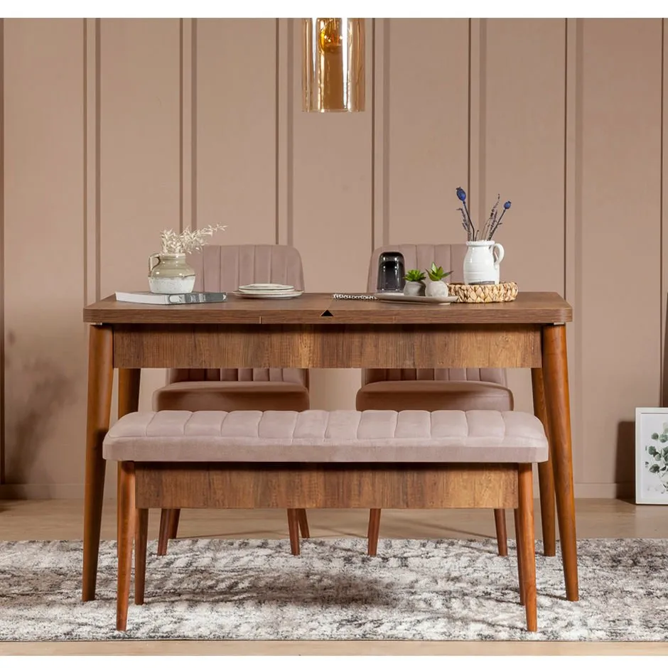 Trpezarijski set Vina 0900 Walnut Stone