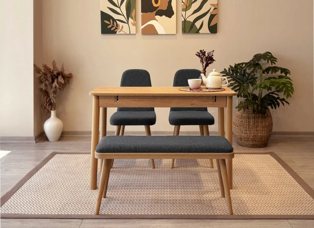 Trpezarijski set Vina Mini 01 1053 Oak Anthracite