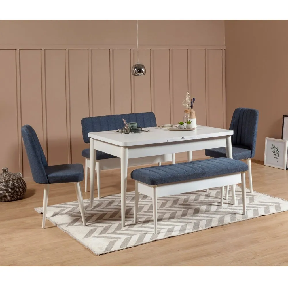 Trpezarijski set Vina White Dark Blue