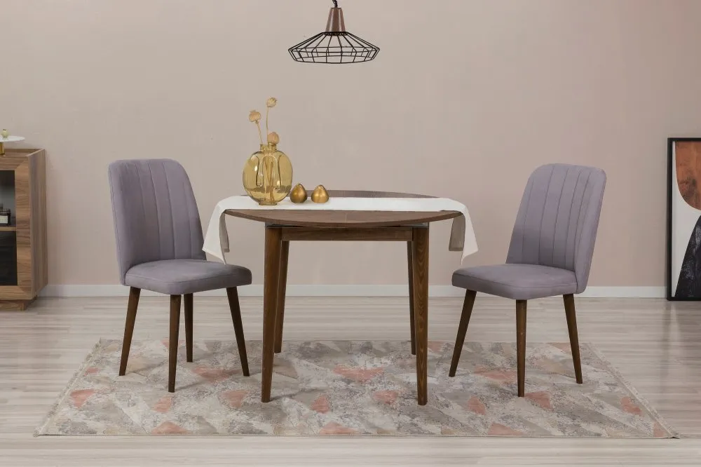 Trpezarijski sto i stolice Vina 0701 - Walnut Grey