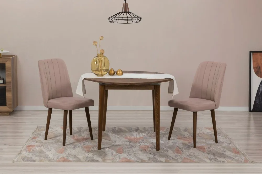 Trpezarijski sto i stolice Vina 0900 - Walnut Stone