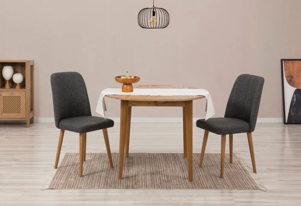 Trpezarijski sto i stolice Vina 1053 - Atlantic Pine Anthracite