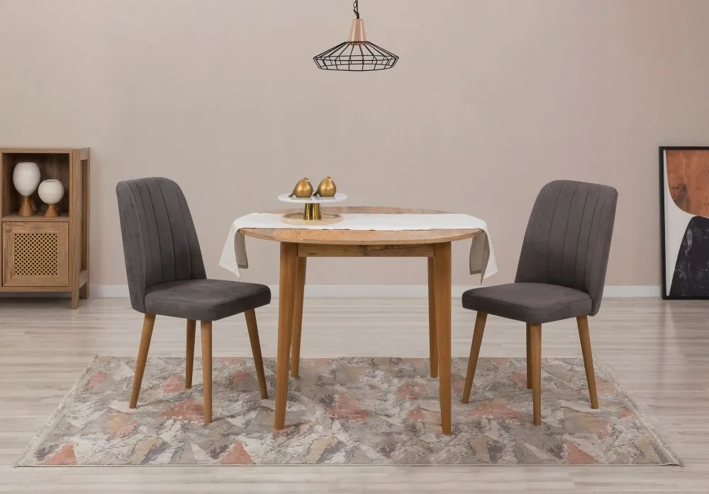 Trpezarijski sto i stolice Vina 1501 - Atlantic Pine Anthracite
